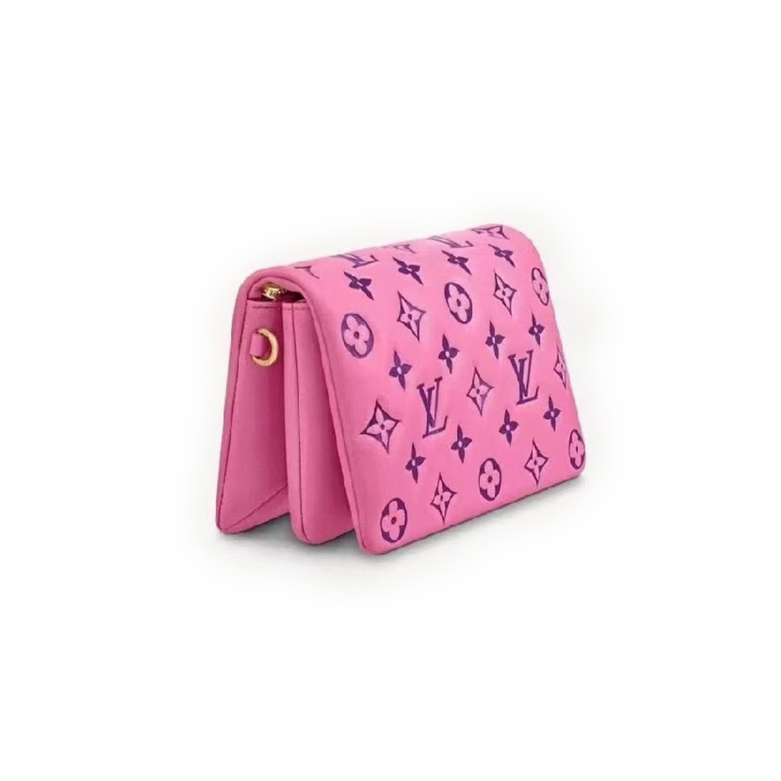 LOUIS VUITTON MONOGRAM EMBOSSED POCHETTE COUSSIN MINI HANDBAG