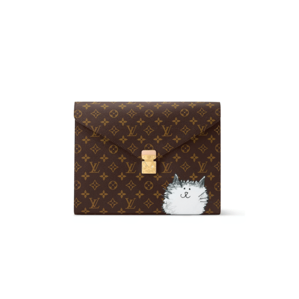 LV x TM Superflat Characters Mark Folder Laptop pouch (1.4 x 10.2 x 12.8 inches）