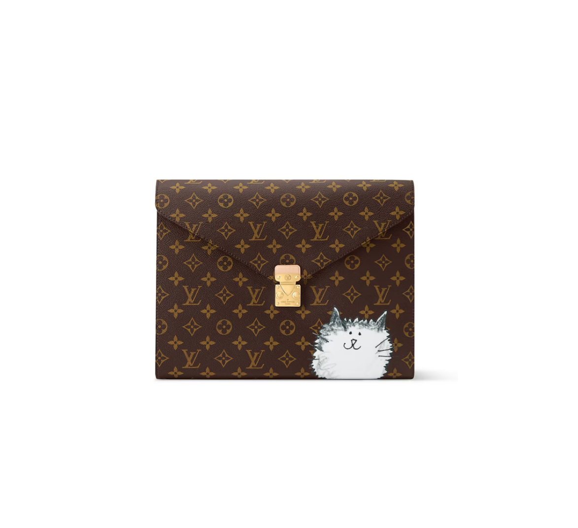LV x TM Superflat Characters Mark Folder Laptop pouch (1.4 x 10.2 x 12.8 inches）