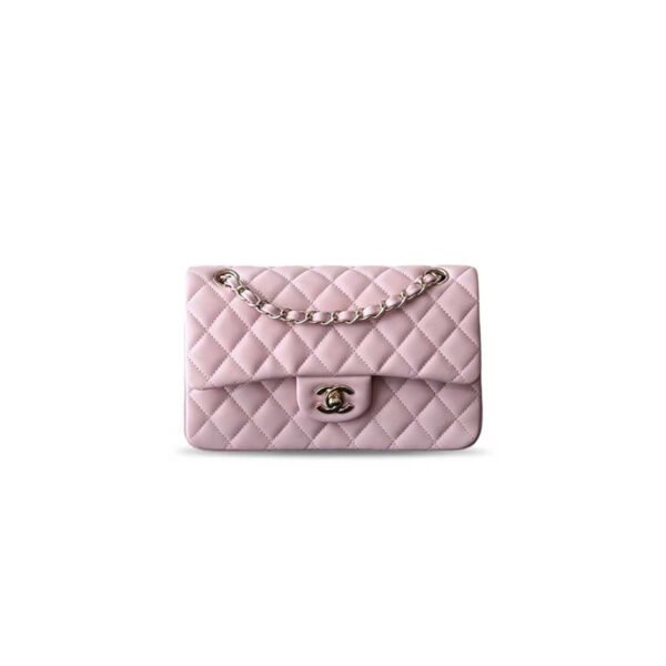 CHANEL LAMBSKIN SMALL CLASSIC FLAP BAG A01112